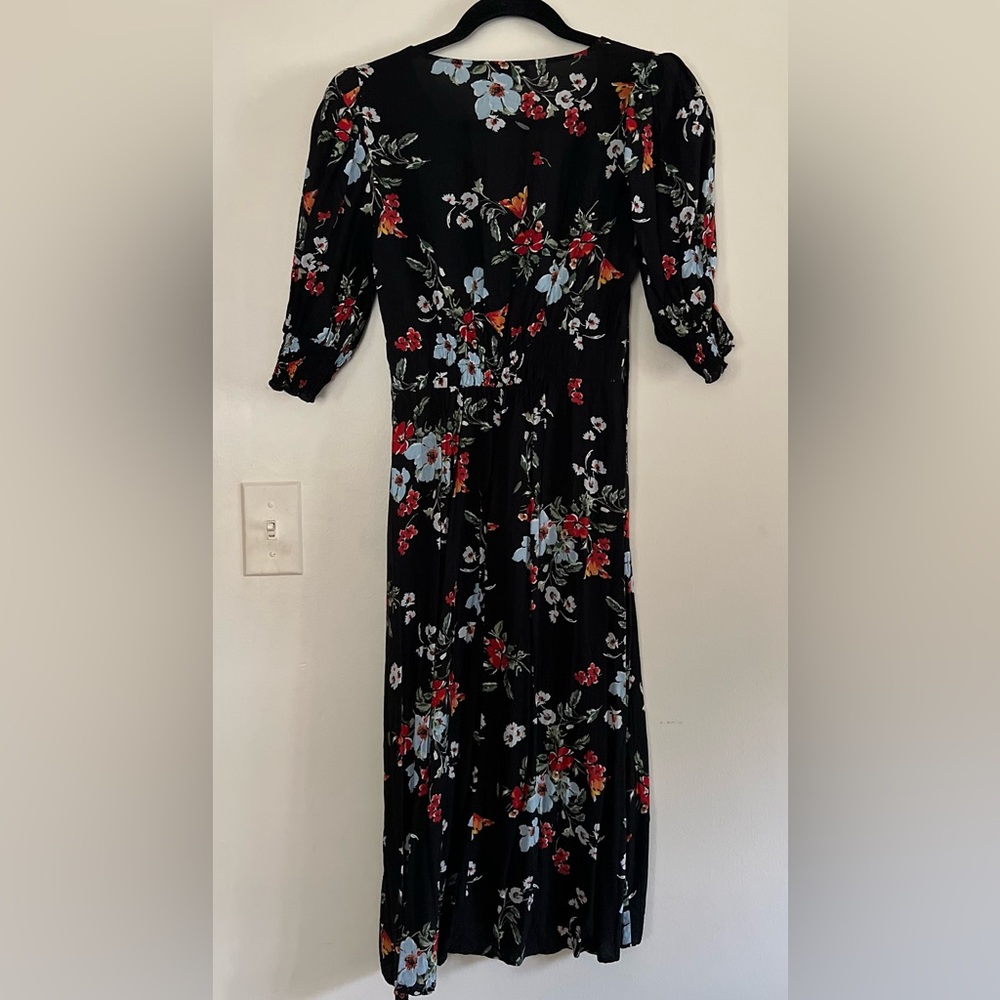 Floral Black Dress